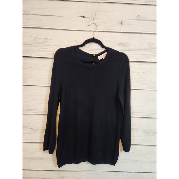 Philosophy Republic Clothing Black Stretch Long‎ Sleeve Pullover Sweater Size M - Picture 1 of 6